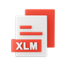 xlm file 3d logo