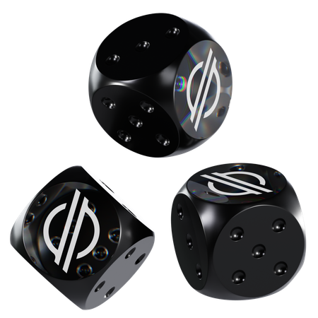 Xlm Glass Dice Crypto  3D Icon