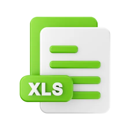 Xls-Datei  3D Illustration