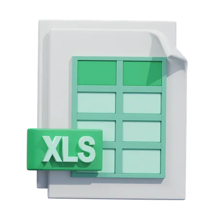 XLS Document  3D Icon