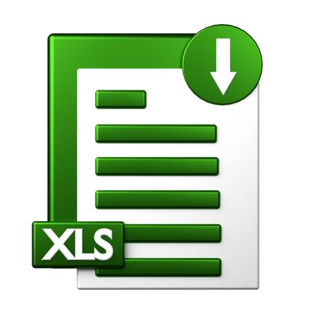 Xls Download  3D Icon