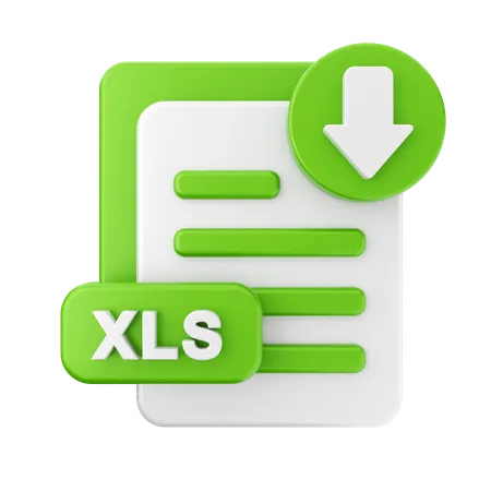 Xls Download  3D Icon