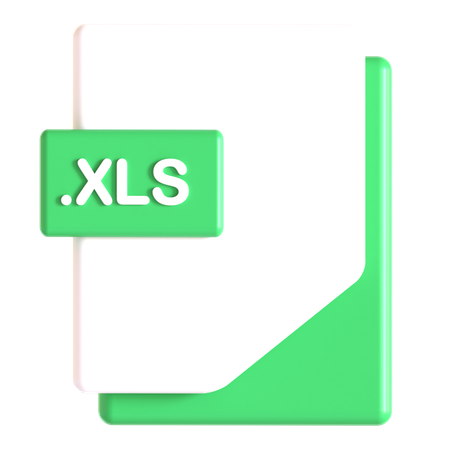 Xls 확장자  3D Icon