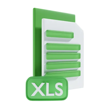XLS file  3D Icon