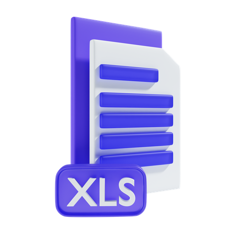 XLS File  3D Icon