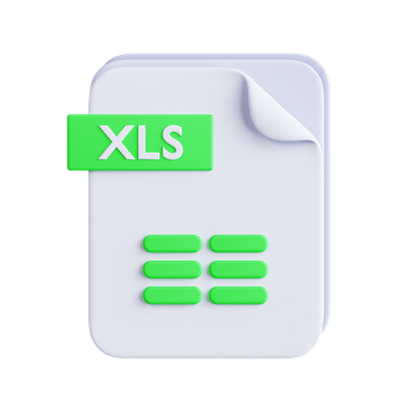 Xls 파일  3D Icon