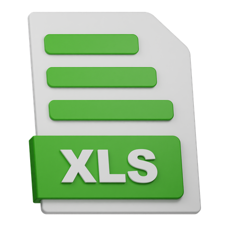 Xls 파일  3D Icon