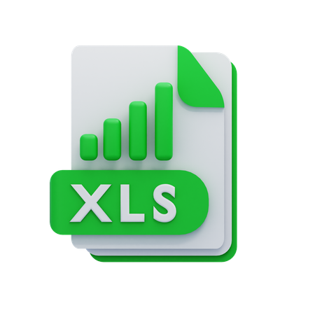 Xls 파일  3D Icon