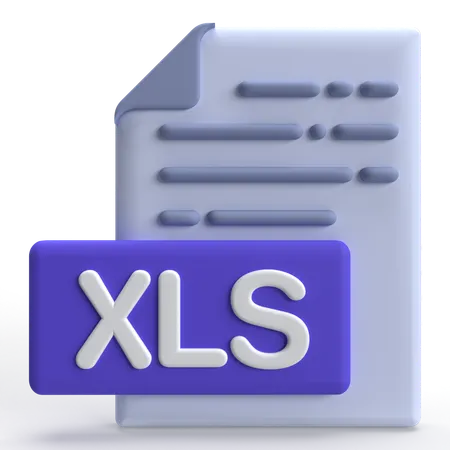 XLS File  3D Icon