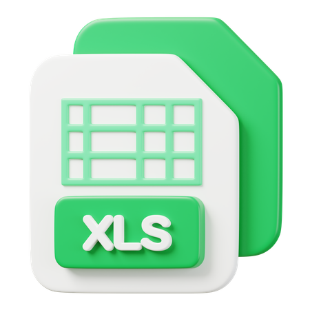 XLS File  3D Icon