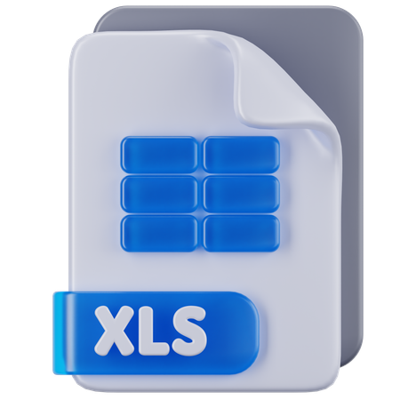 XLS File  3D Icon