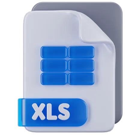 XLS File  3D Icon