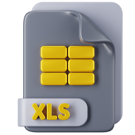 XLS File  3D Icon