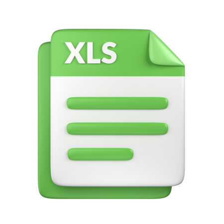 XLS File  3D Icon