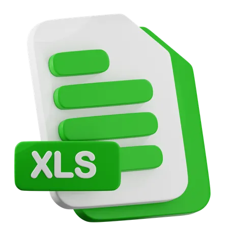 XLS FIle  3D Icon