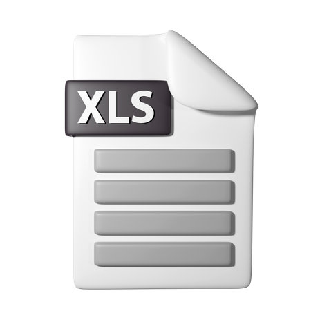 XLS File  3D Icon