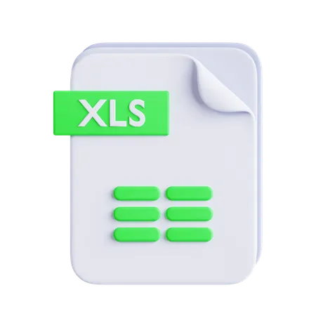 Xls File  3D Icon