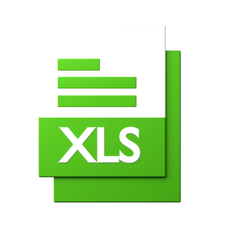 XLS File  3D Icon