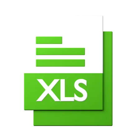 XLS File  3D Icon