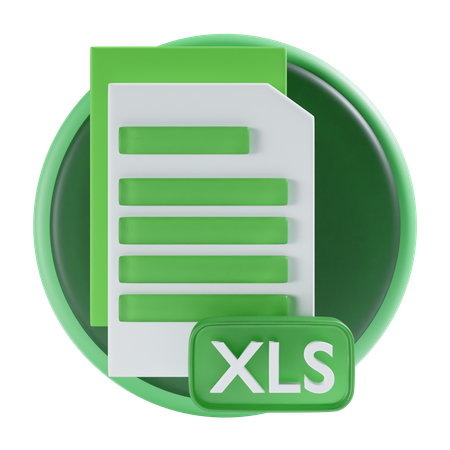 XLS File  3D Icon