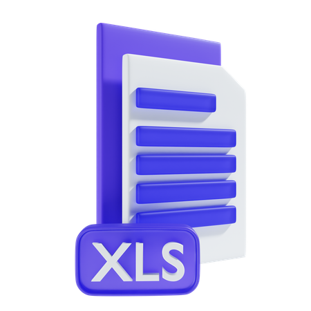 XLS File  3D Icon