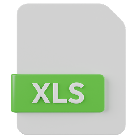 XLS File  3D Icon