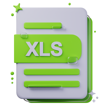 XLS File  3D Icon