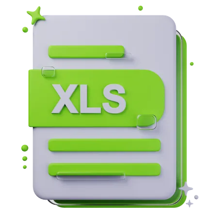 XLS File  3D Icon