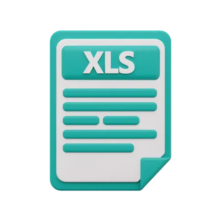 Xls file  3D Icon