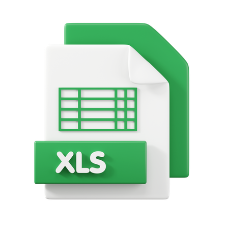 XLS File  3D Icon