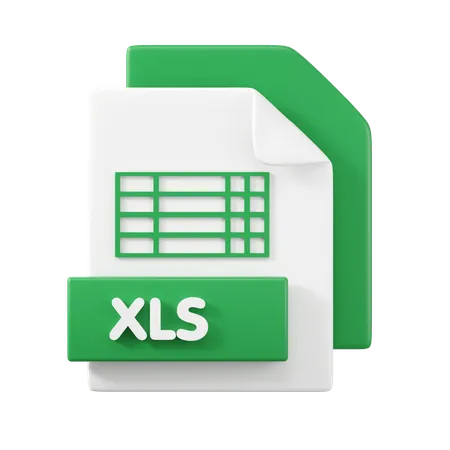 XLS File  3D Icon