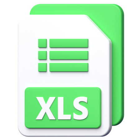 XLS File  3D Icon