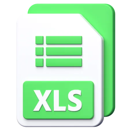 XLS File  3D Icon