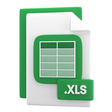 XLS File  3D Icon