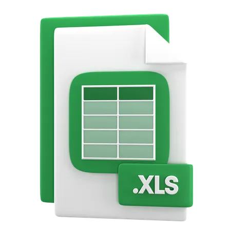 XLS File  3D Icon