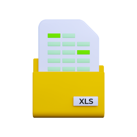 Xls File  3D Icon