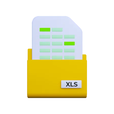 Xls File  3D Icon