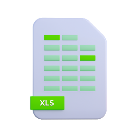 Xls File  3D Icon