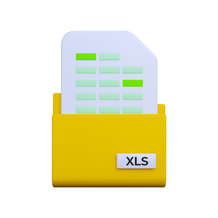 Xls File 3D Icon