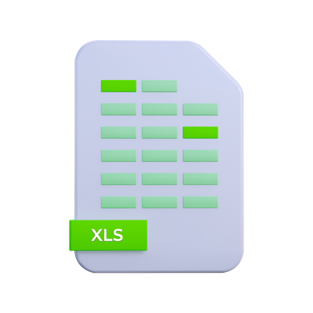 Xls File 3D Illustration