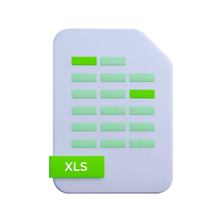 Xls File  3D Illustration