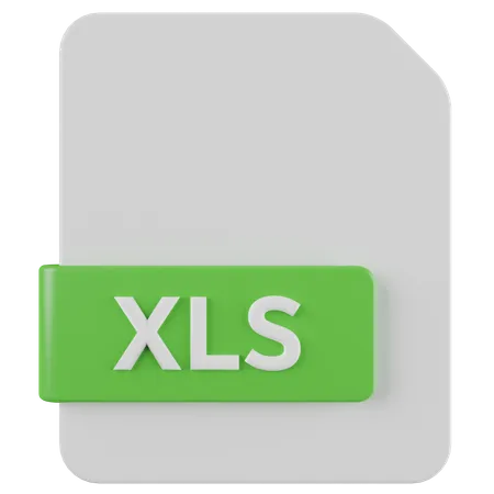XLS File  3D Icon