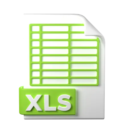 XLS File Type 3 D Rendering On Transparent Background Ui UX Icon Design Web And App Trend 3D Icon