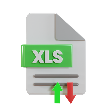 Xls File Transfer  3D Icon