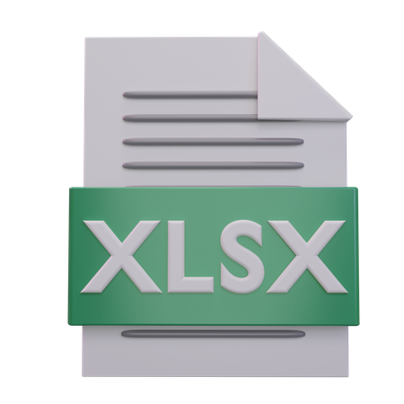 Xlsx-Datei  3D Icon