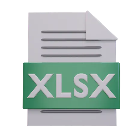 Xlsx-Datei  3D Icon