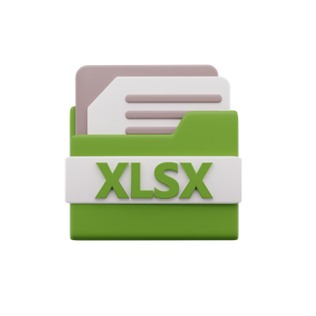 Xlsx-Datei  3D Icon