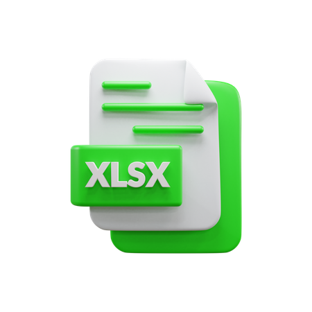Xlsx File  3D Icon