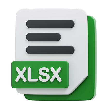 XLSX FILE  3D Icon