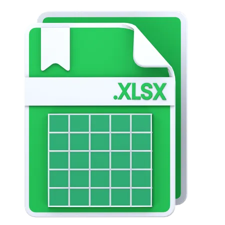 Xlsx 파일  3D Icon